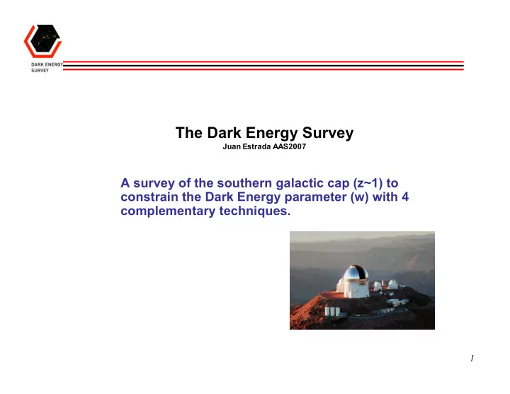 the dark energy survey