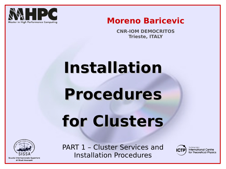 installation installation procedures procedures for