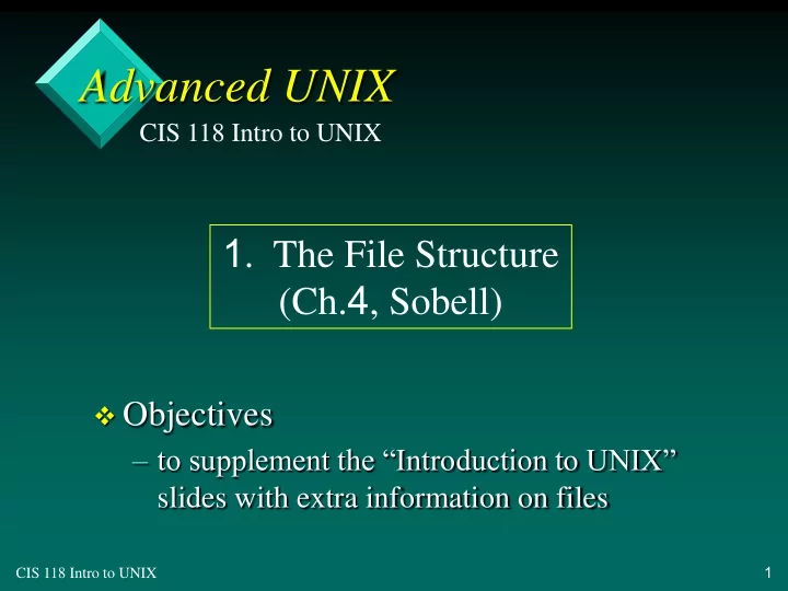 advanced unix