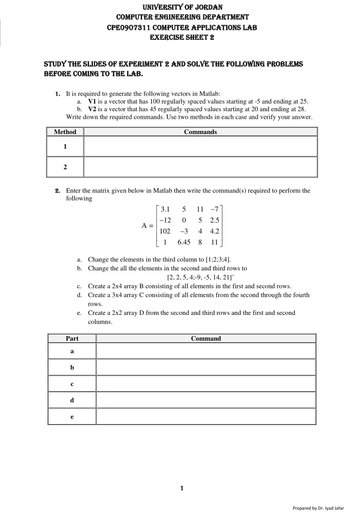 a b c d e 1 1 prepared by dr iyad jafar university of