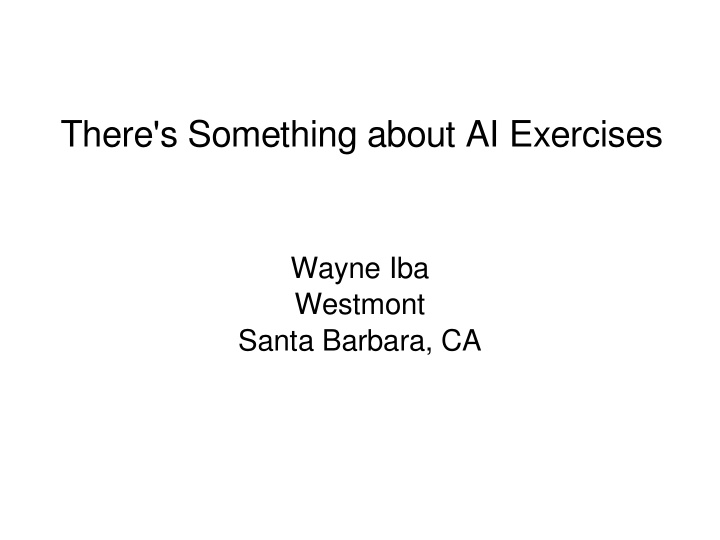 there s something about ai exercises