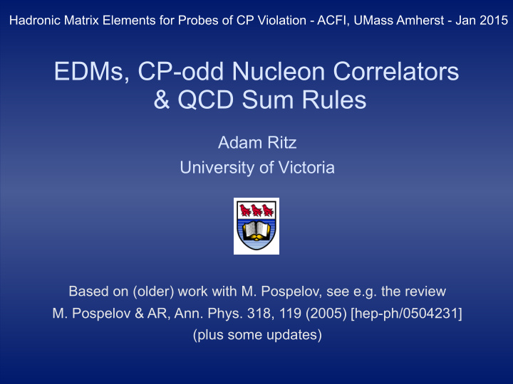 edms cp odd nucleon correlators qcd sum rules