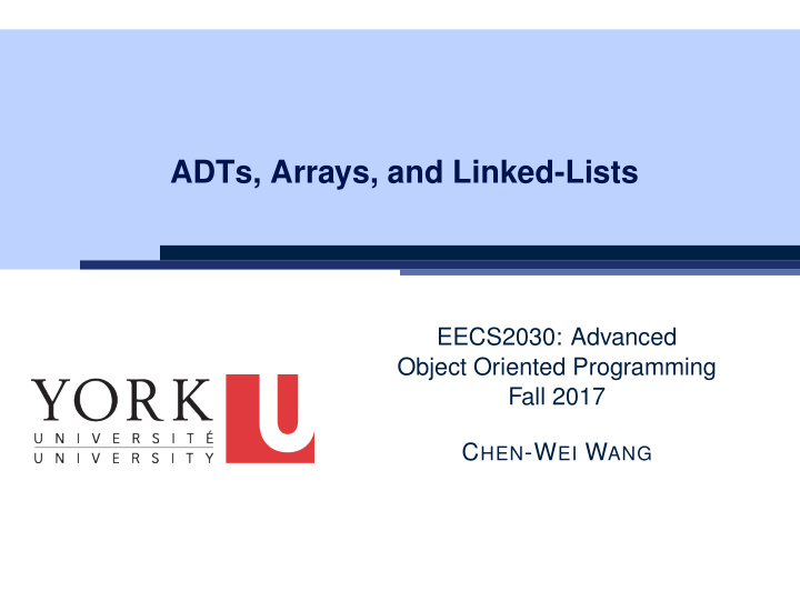 adts arrays and linked lists