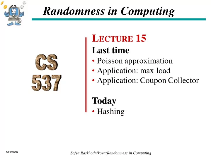 randomness in computing
