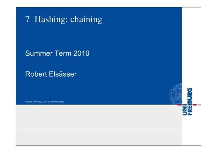 7 hashing chaining
