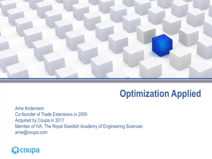 optimization applied