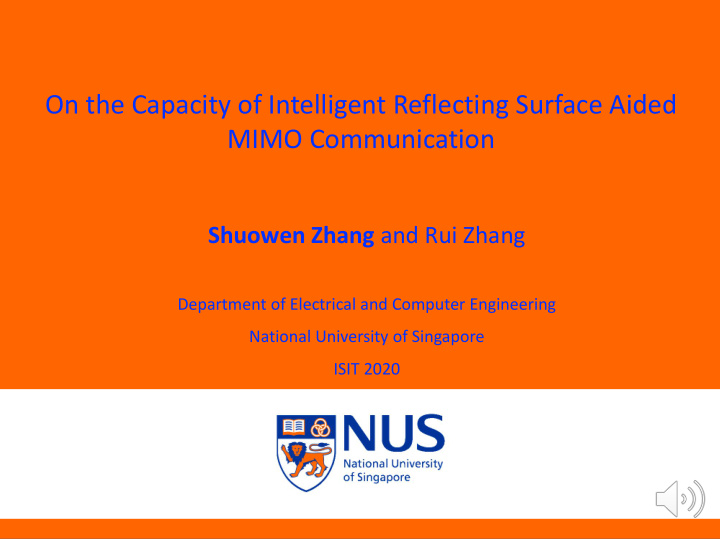 on the capacity of intelligent reflecting surface aided