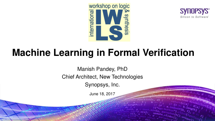 machine learning in formal verification