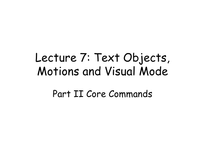 motions and visual mode