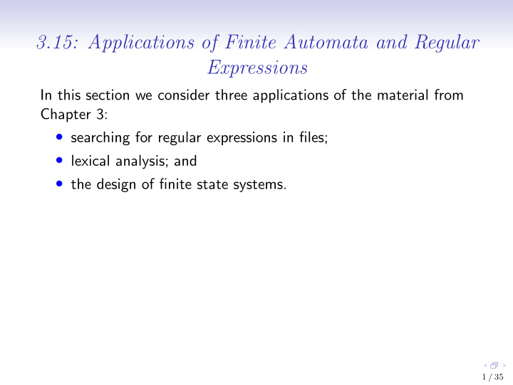 3 15 applications of finite automata and regular
