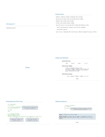 61A Lecture 13  Guerrilla Section 2 this Saturday 10/5 &amp; Sunday 10/6 10am-1pm in Soda.