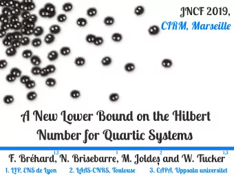 A New Lower Boun  o  th  Hilber  Number for Quarti  System   1,2
