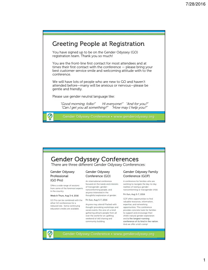 greeting people at registration greeting people at