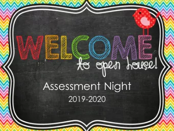 Assessment Night  2019-2020  SE-SAT  SE-SAT is a state mandated formal  assessment which will be