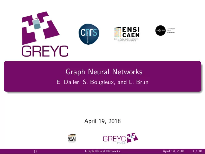 graph neural networks