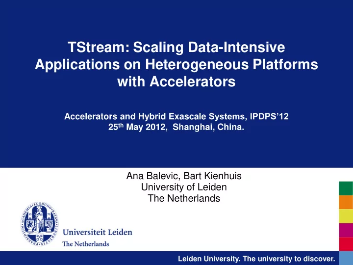 applications on heterogeneous platforms