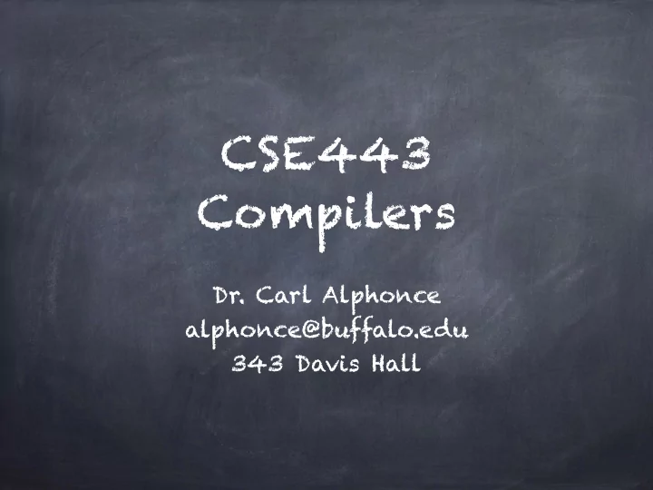 cse443 compilers