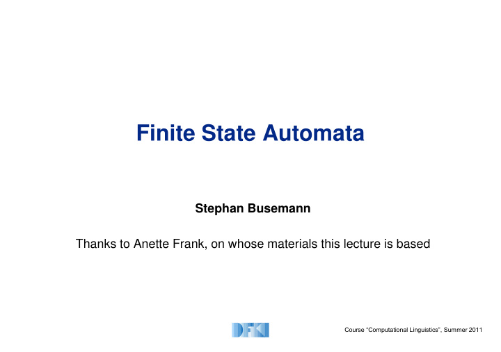 finite state automata