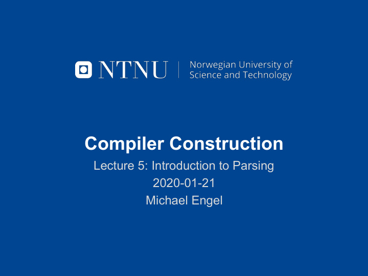 compiler construction