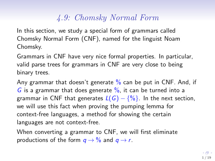 4 9 chomsky normal form