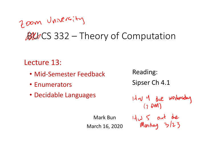 bu cs 332 theory of computation