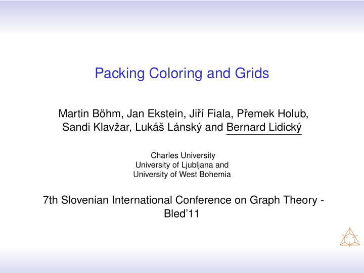 packing coloring and grids