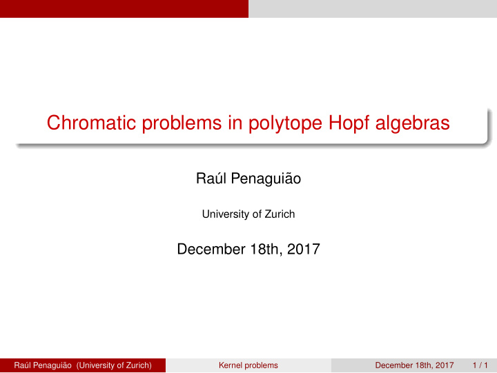 chromatic problems in polytope hopf algebras