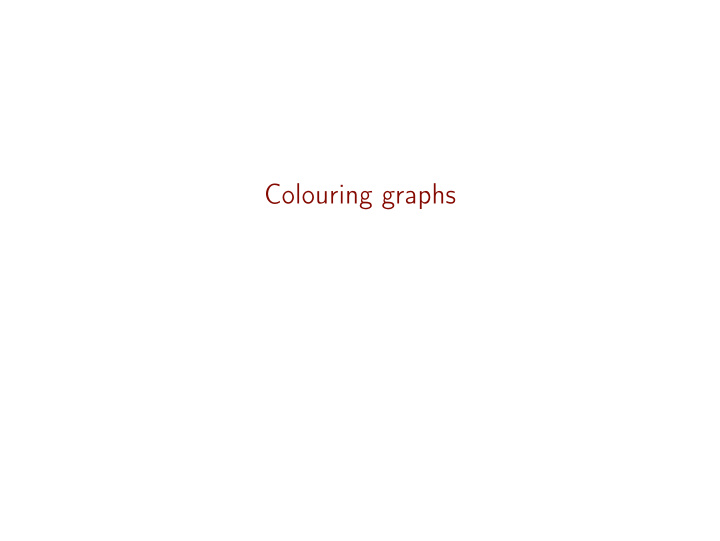 colouring graphs definition