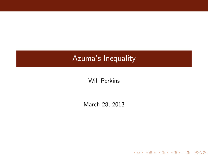 azuma s inequality