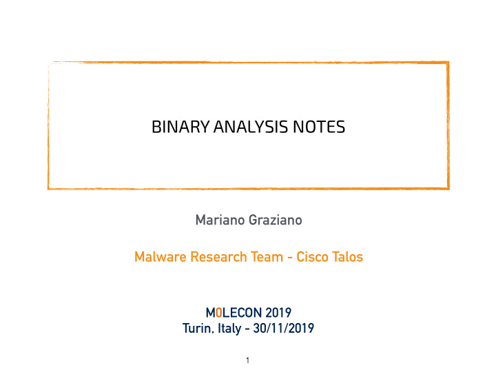 binary analysis notes