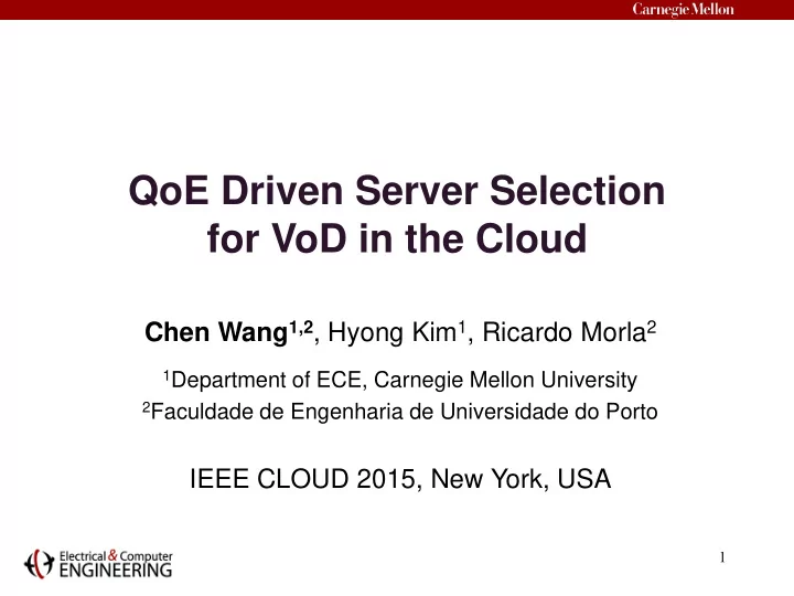 for vod in the cloud