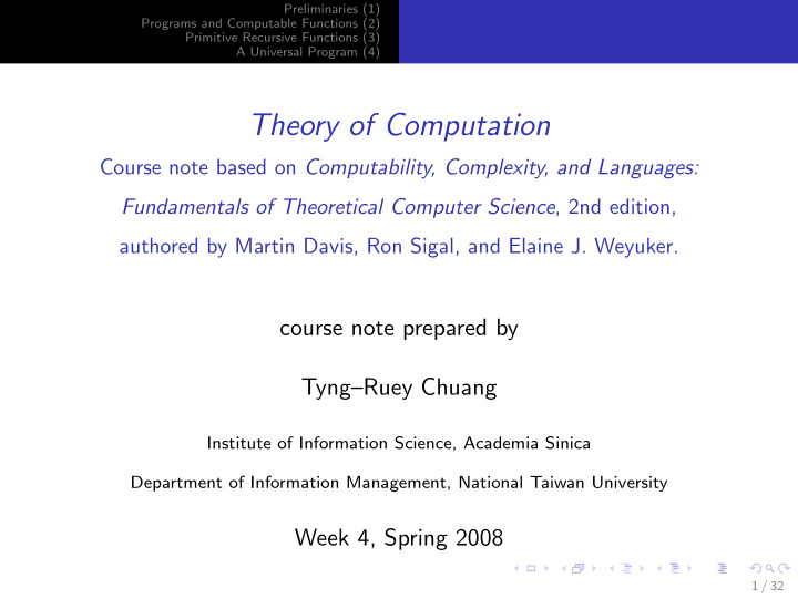 theory of computation