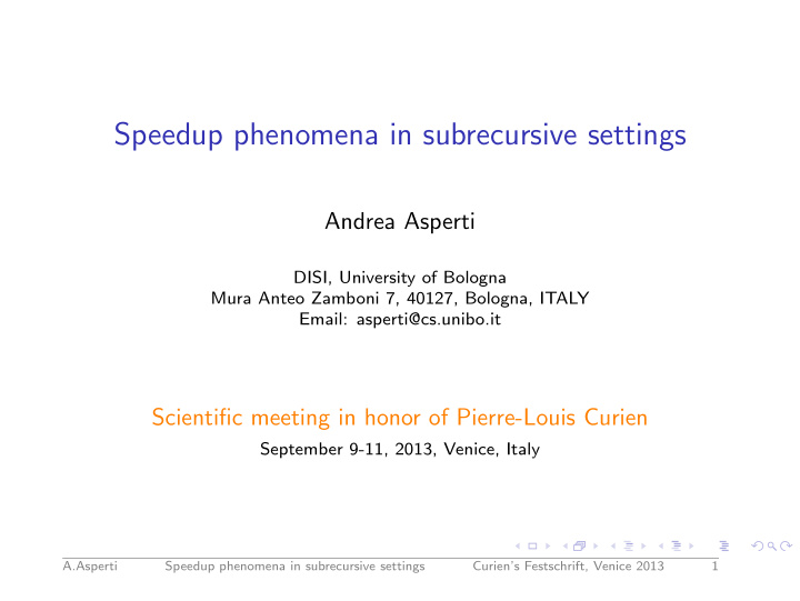 speedup phenomena in subrecursive settings