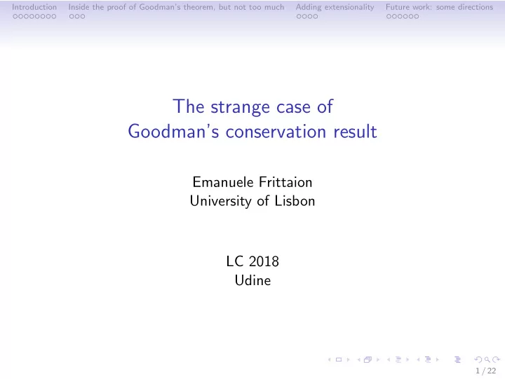 the strange case of goodman s conservation result