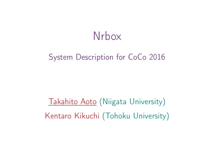 nrbox