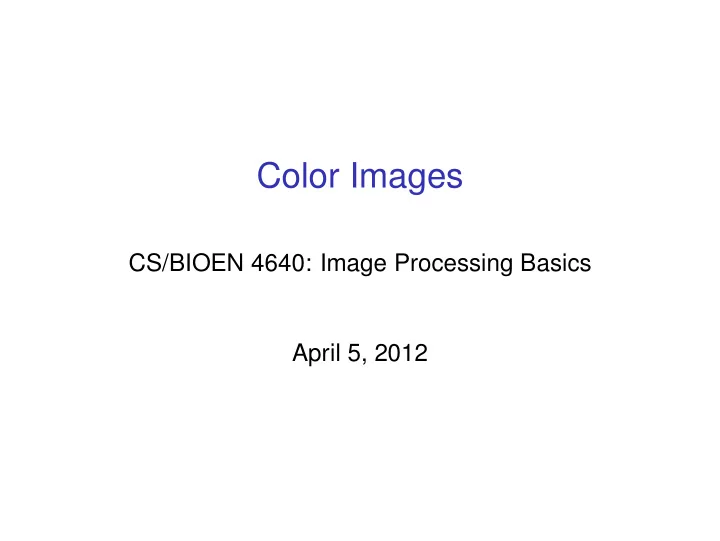 color images