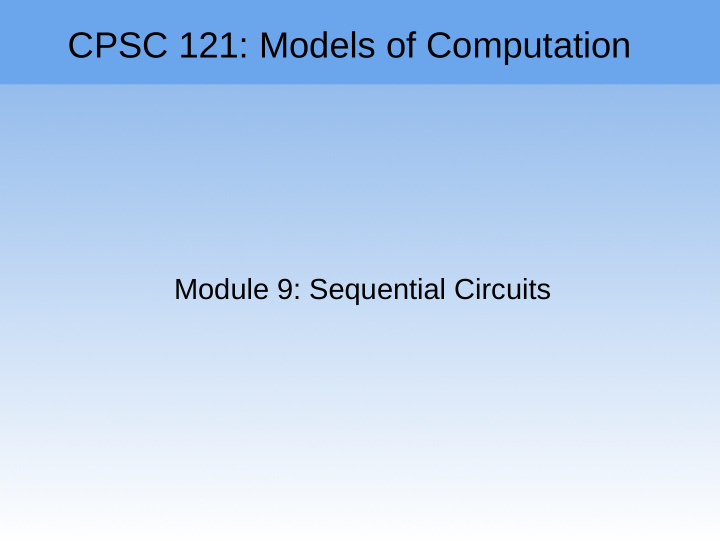cpsc 121 models of computation
