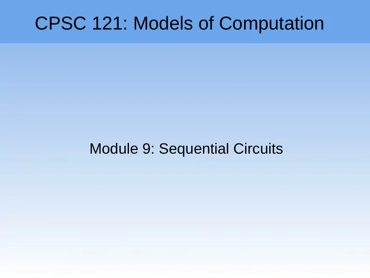 cpsc 121 models of computation
