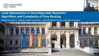 Load-Optimization in Reconfigurable Networks:  Algorithms and Complexity of Flow Routing  Wenkai