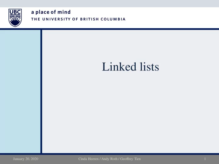 linked lists