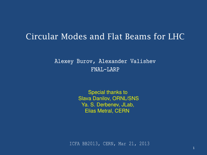 circular modes and flat beams for lhc
