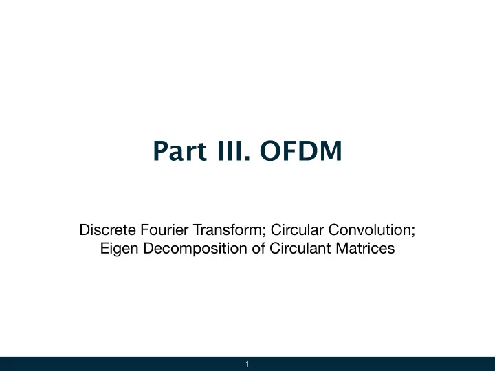 part iii ofdm