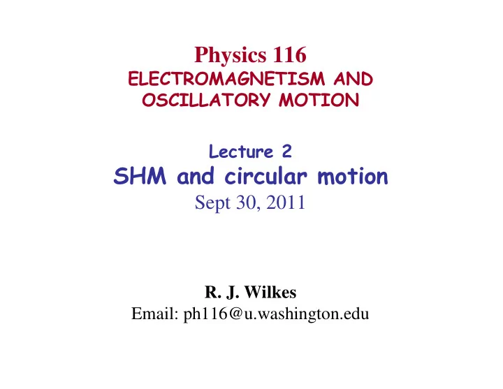 physics 116