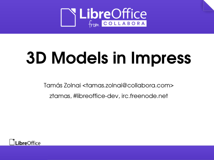 3d models in impress