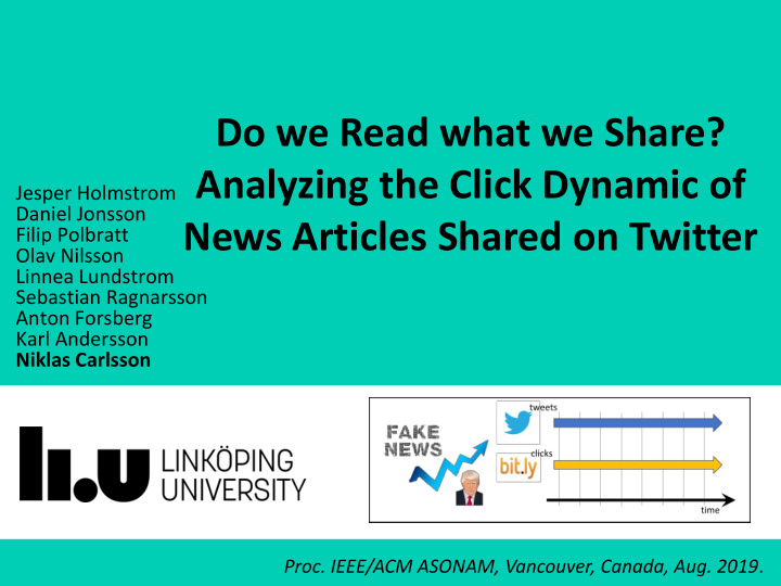 analyzing the click dynamic of