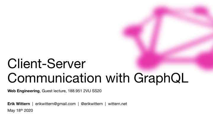 client server communication with graphql