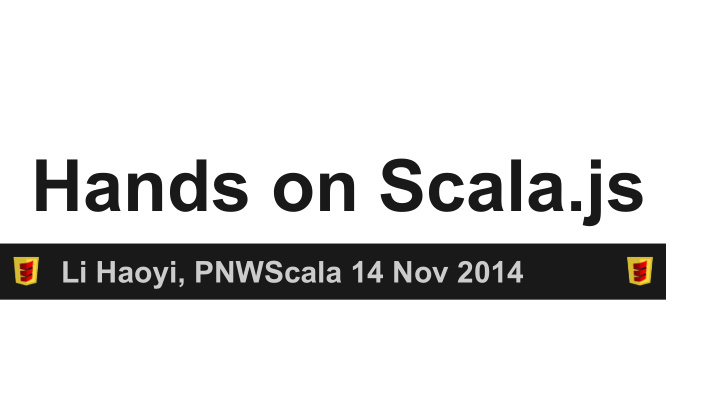 hands on scala js