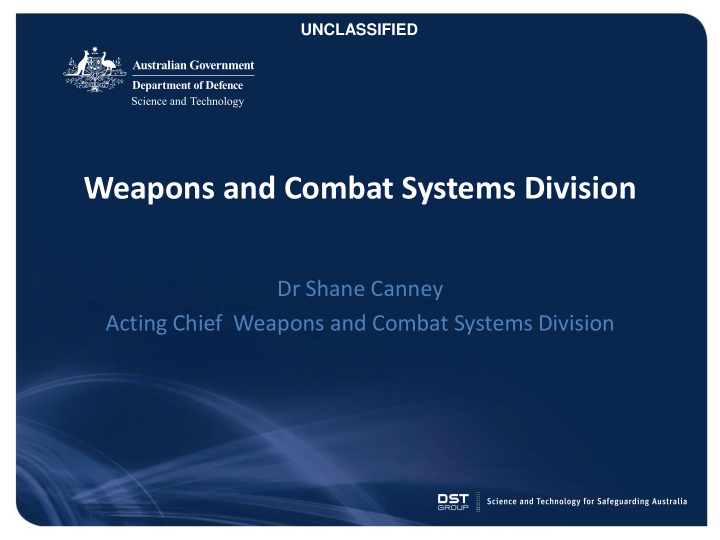 weapons and combat systems division