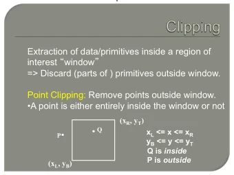 Extraction of data/primitives inside a region of interest  window   =&gt; Discard (parts of )