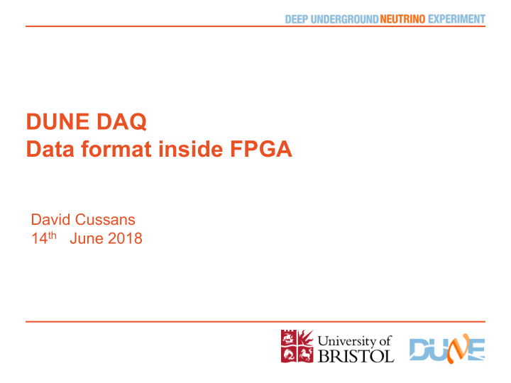 dune daq data format inside fpga